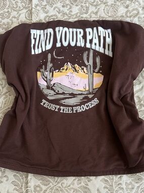 Streetwear Society Brown Graphic Tee with Bold White Lettering